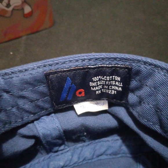 Texas Hold 'Em Poker - SF - One Size Fits All Navy Blue Adjustable Army Hat Cap - Picture 4 of 4